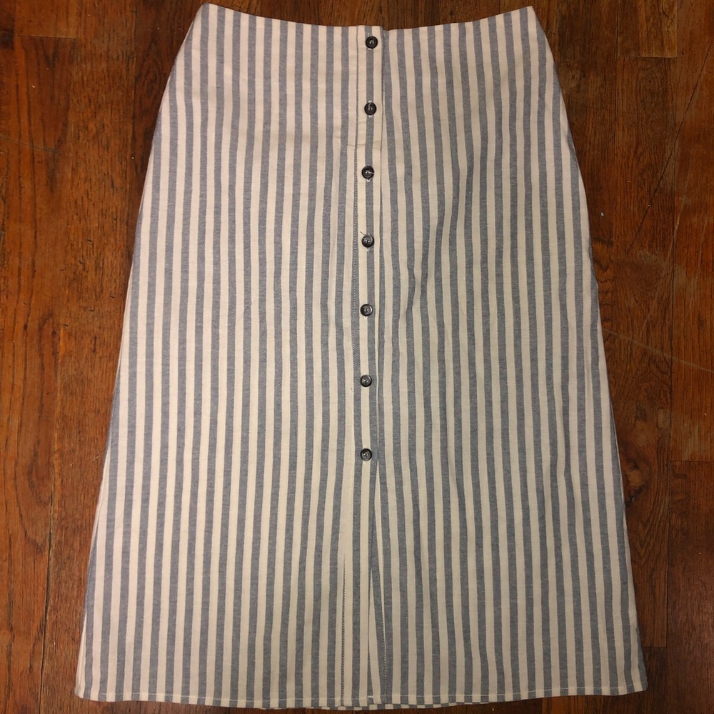 tilly’s ivy&main stripe button front midi skirt